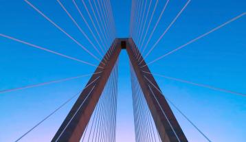 looking up on bridge