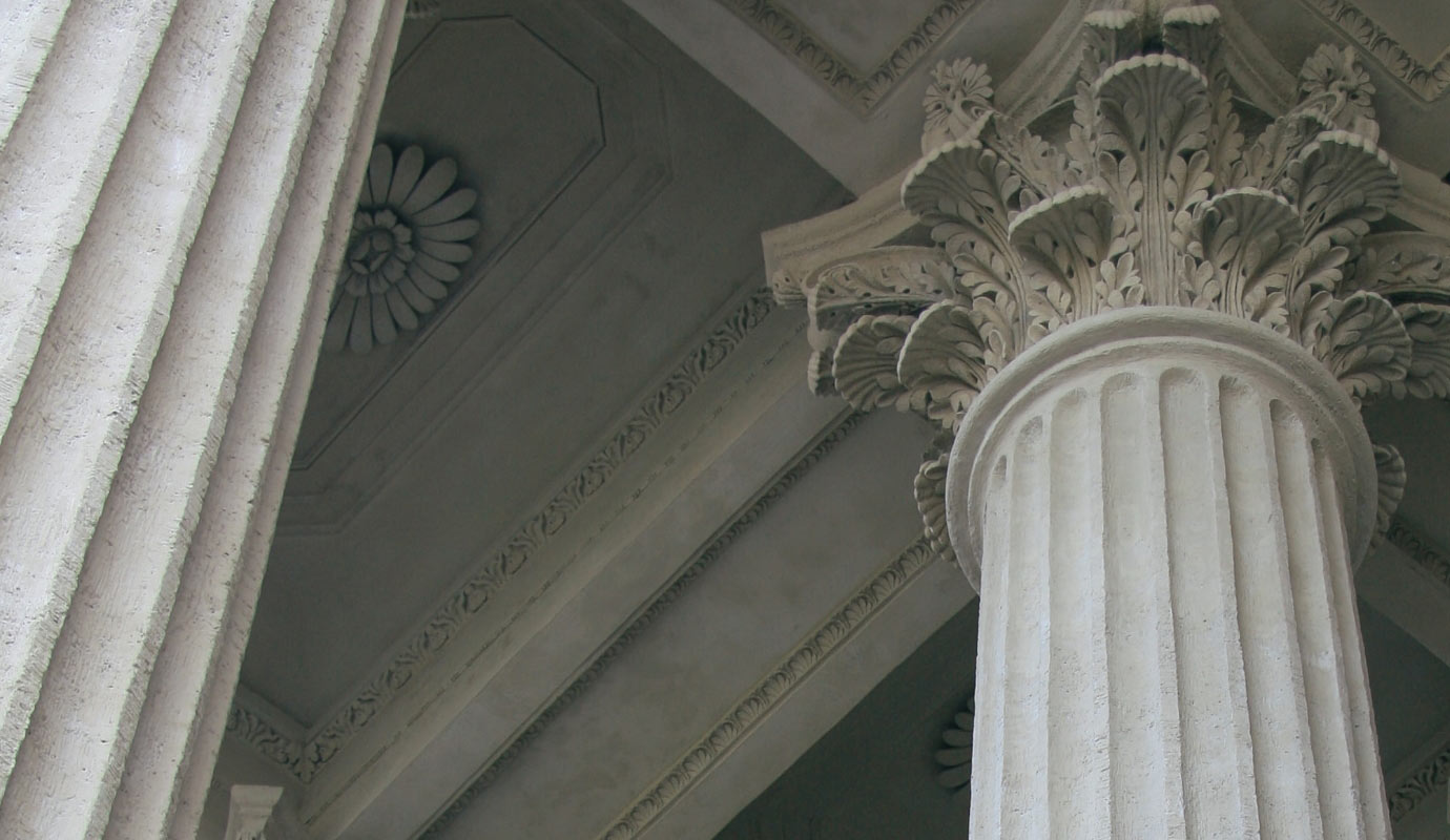 large interior building columns