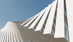 Modern white architecture upward