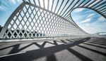 A modern architectural walkway