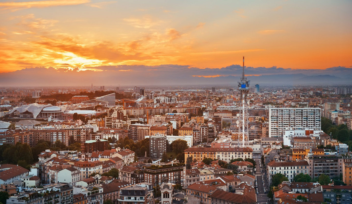 Skyline with sunset